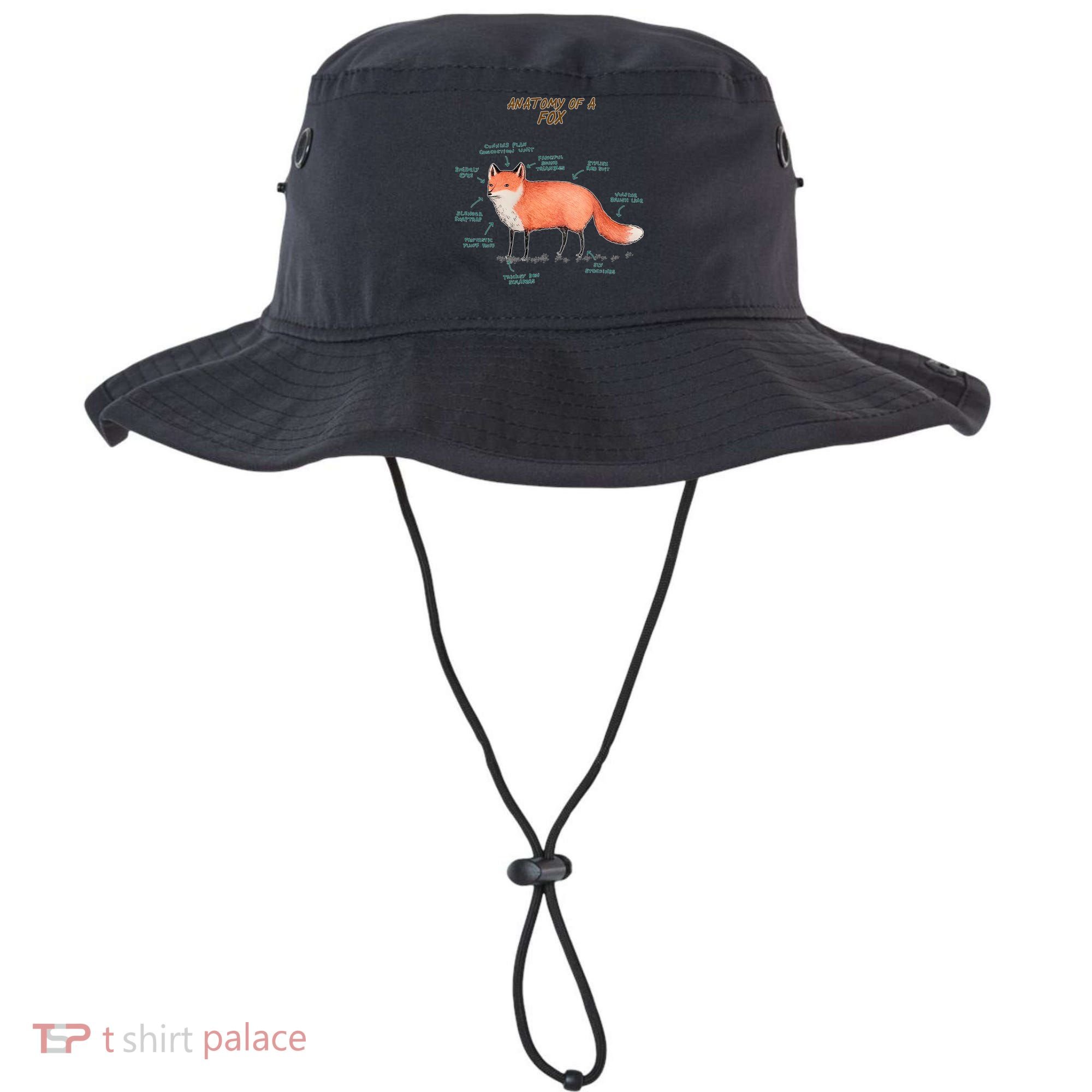 Anatomy Of A Fox Funny Cute Bucket Hat