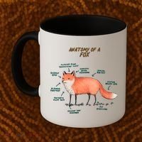 Anatomy Of A Fox Funny Cute Coffee Mug thumb 2
