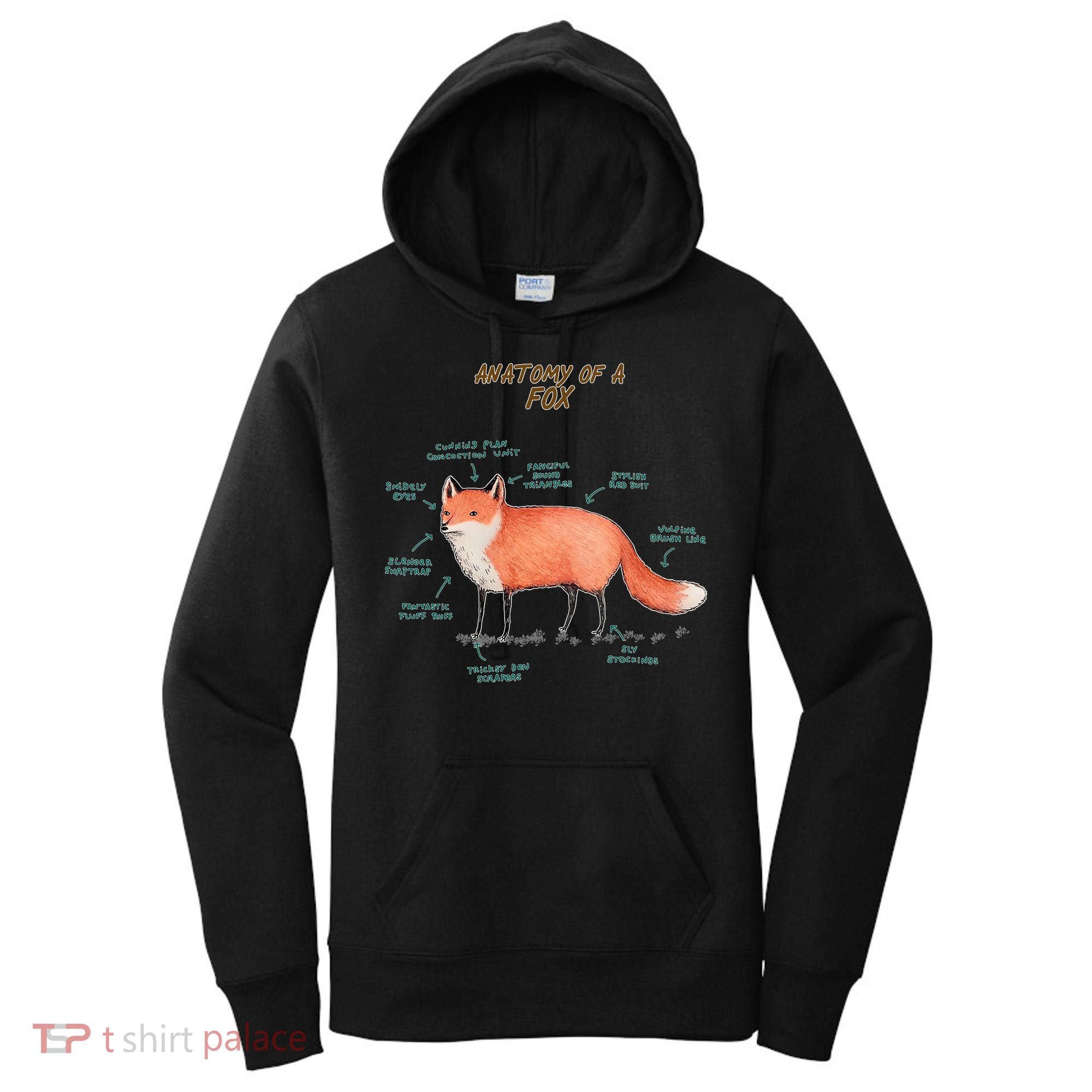 Anatomy Of A Fox Funny Cute Women's Hoodie