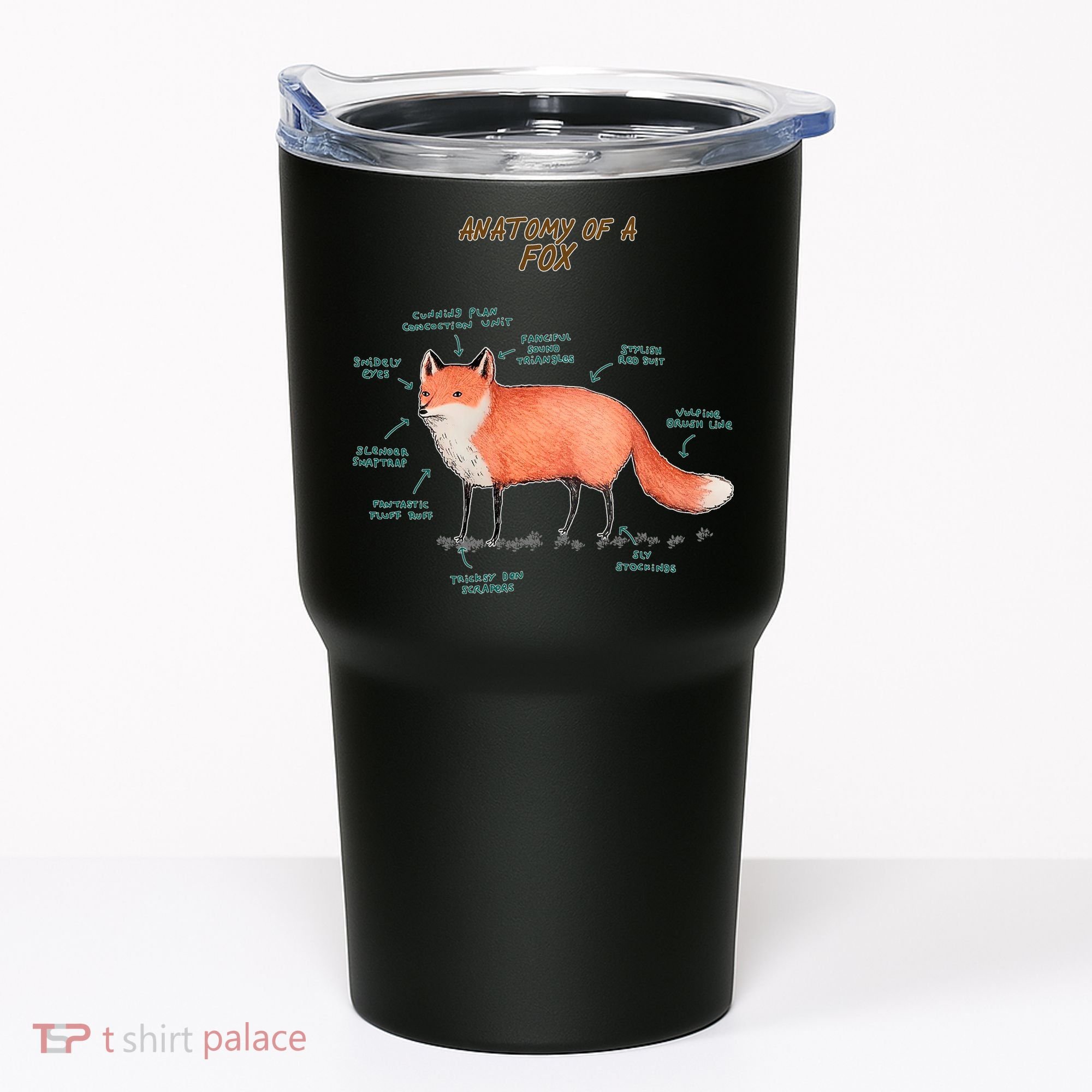 Anatomy Of A Fox Funny Cute Tumbler