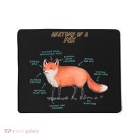 Anatomy Of A Fox Funny Cute Mousepad thumb 0
