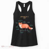Anatomy Of A Fox Funny Cute Women's Tank Top thumb 0