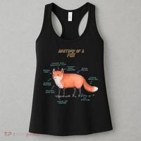 Anatomy Of A Fox Funny Cute Women's Tank Top thumb 3