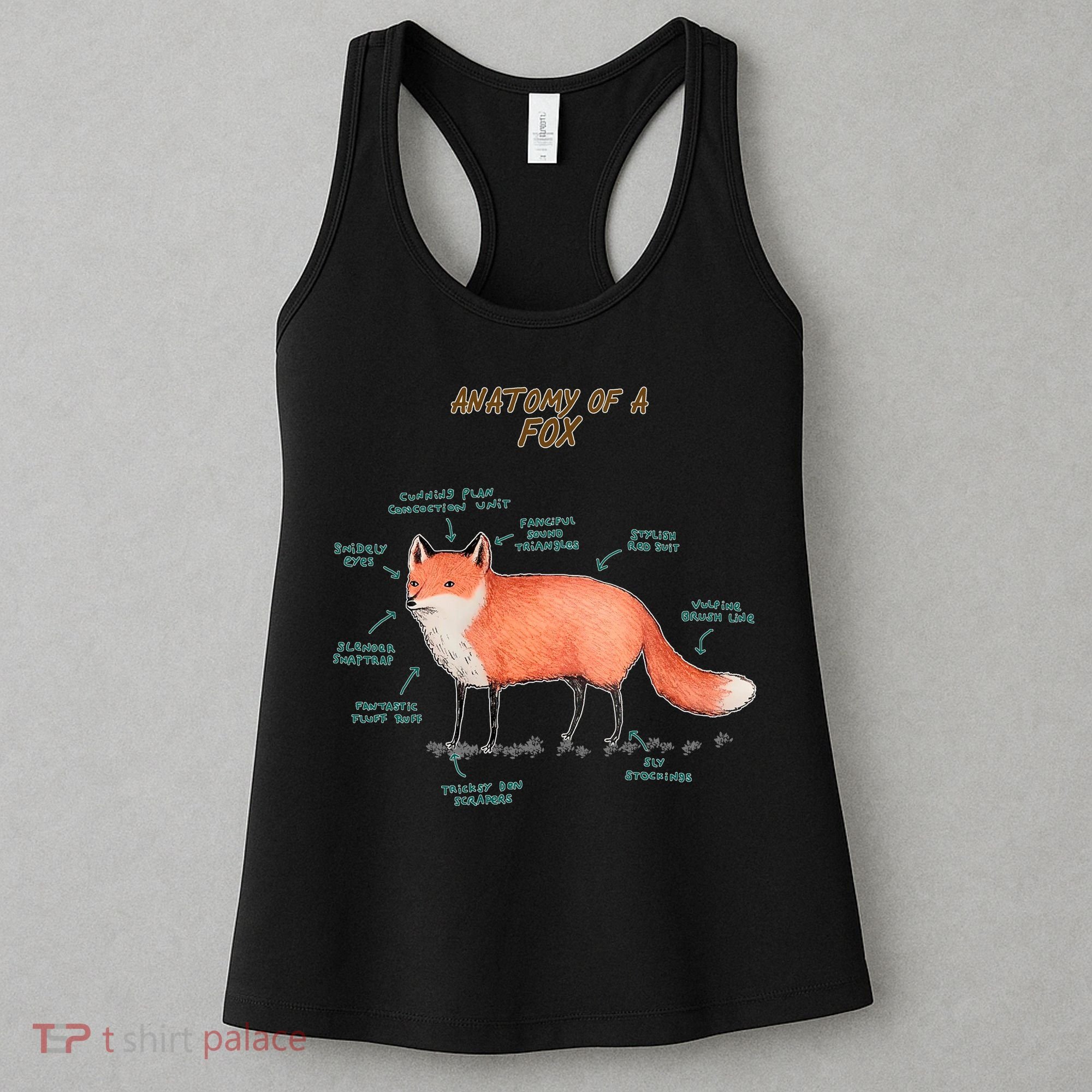 Anatomy Of A Fox Funny Cute Women's Tank Top