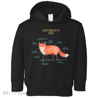 Anatomy Of A Fox Funny Cute Toddler Hoodie