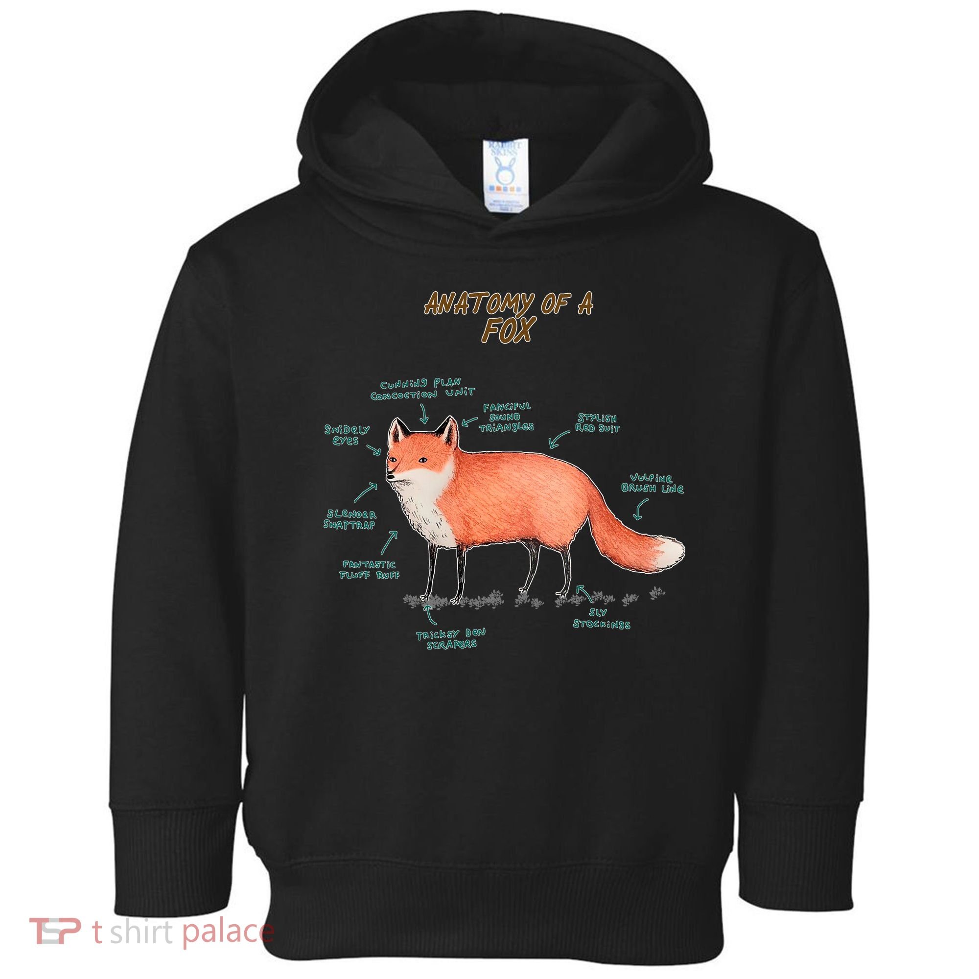 Anatomy Of A Fox Funny Cute Toddler Hoodie