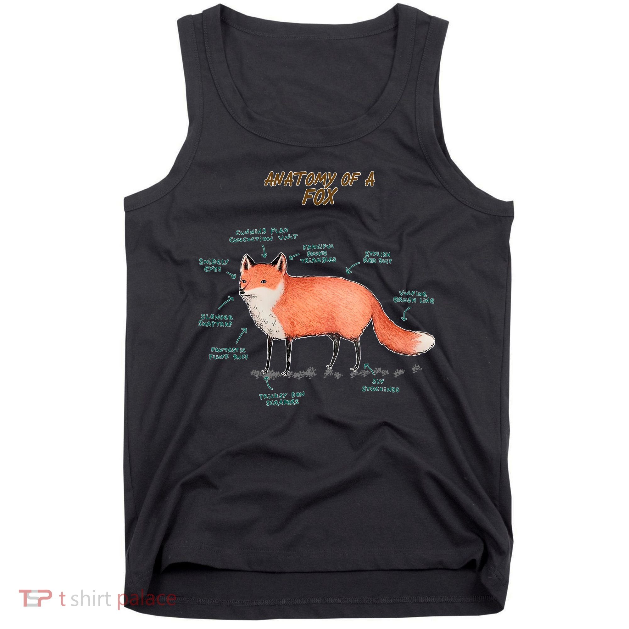 Anatomy Of A Fox Funny Cute Tank Top