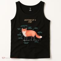 Anatomy Of A Fox Funny Cute Tank Top thumb 2