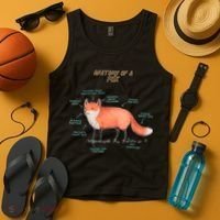 Anatomy Of A Fox Funny Cute Tank Top thumb 4