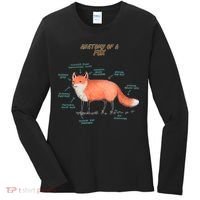 Anatomy Of A Fox Funny Cute Women's Long Sleeve Shirt thumb 0
