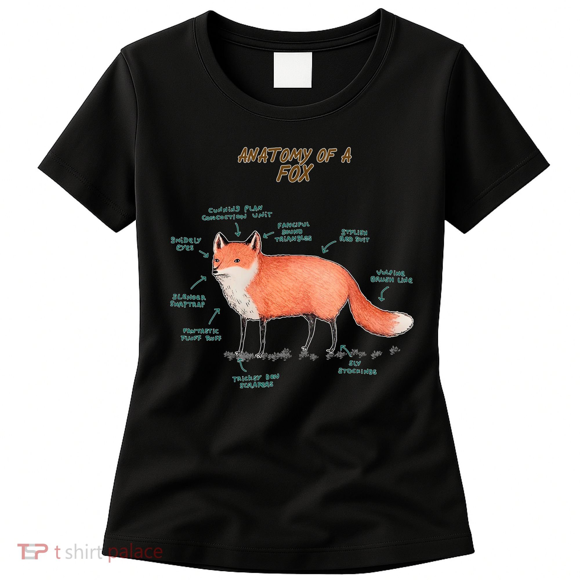 Anatomy Of A Fox Funny Cute Women's T-Shirt