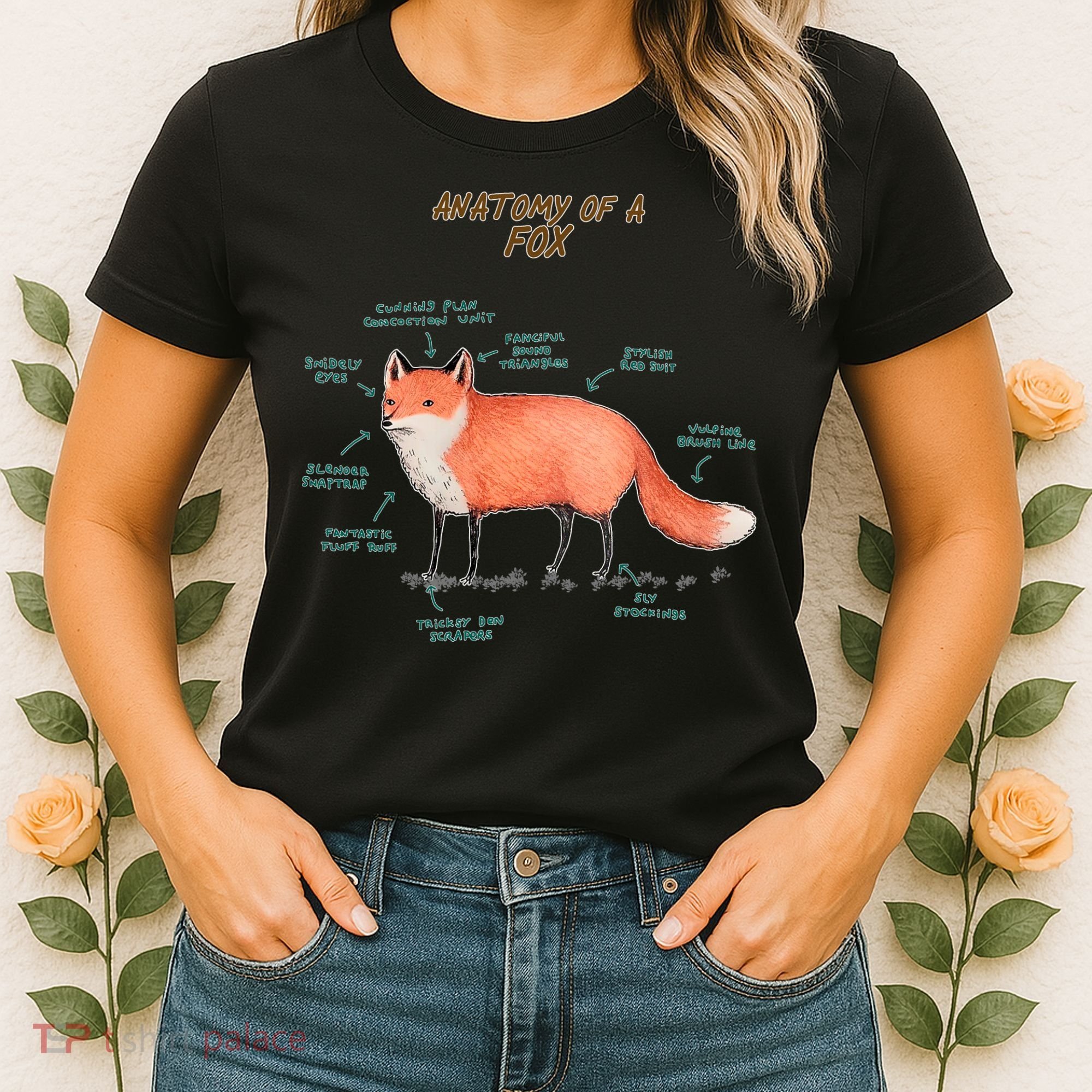 Anatomy Of A Fox Funny Cute Women's T-Shirt