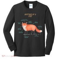Anatomy Of A Fox Funny Cute Kids Long Sleeve Shirt thumb 0