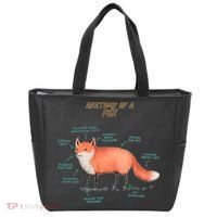 Anatomy Of A Fox Funny Cute Tote Bag thumb 0