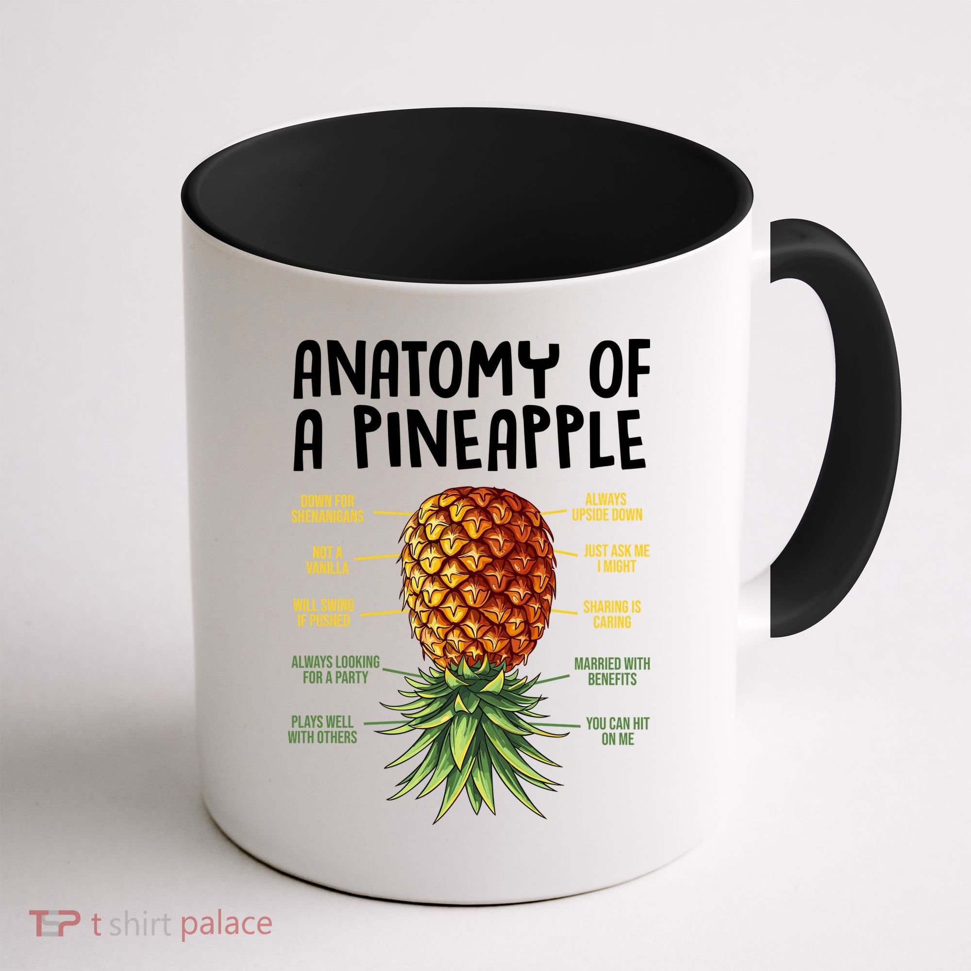 Anatomy Of A Pineapple Swinger Coffee Mug