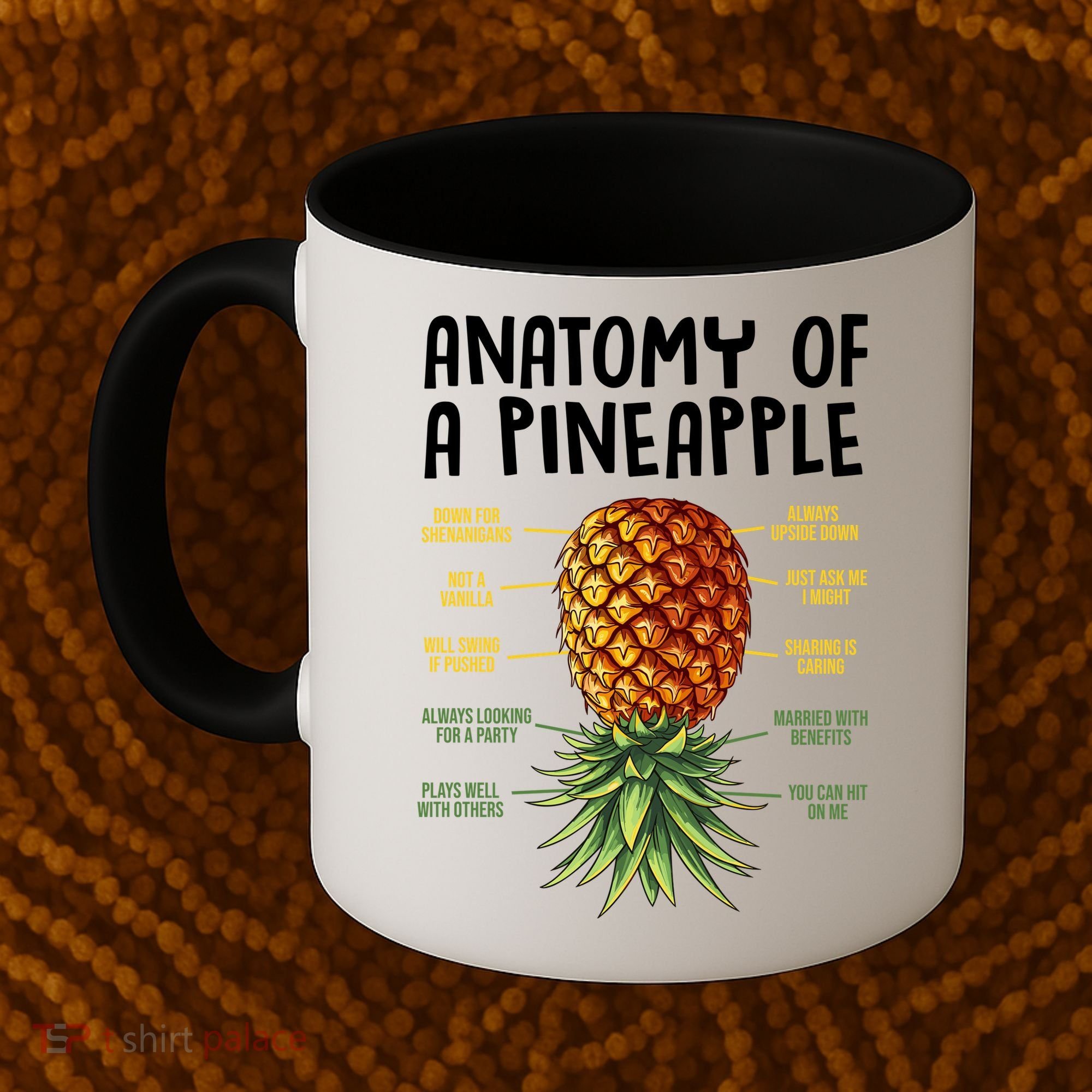 Anatomy Of A Pineapple Swinger Coffee Mug