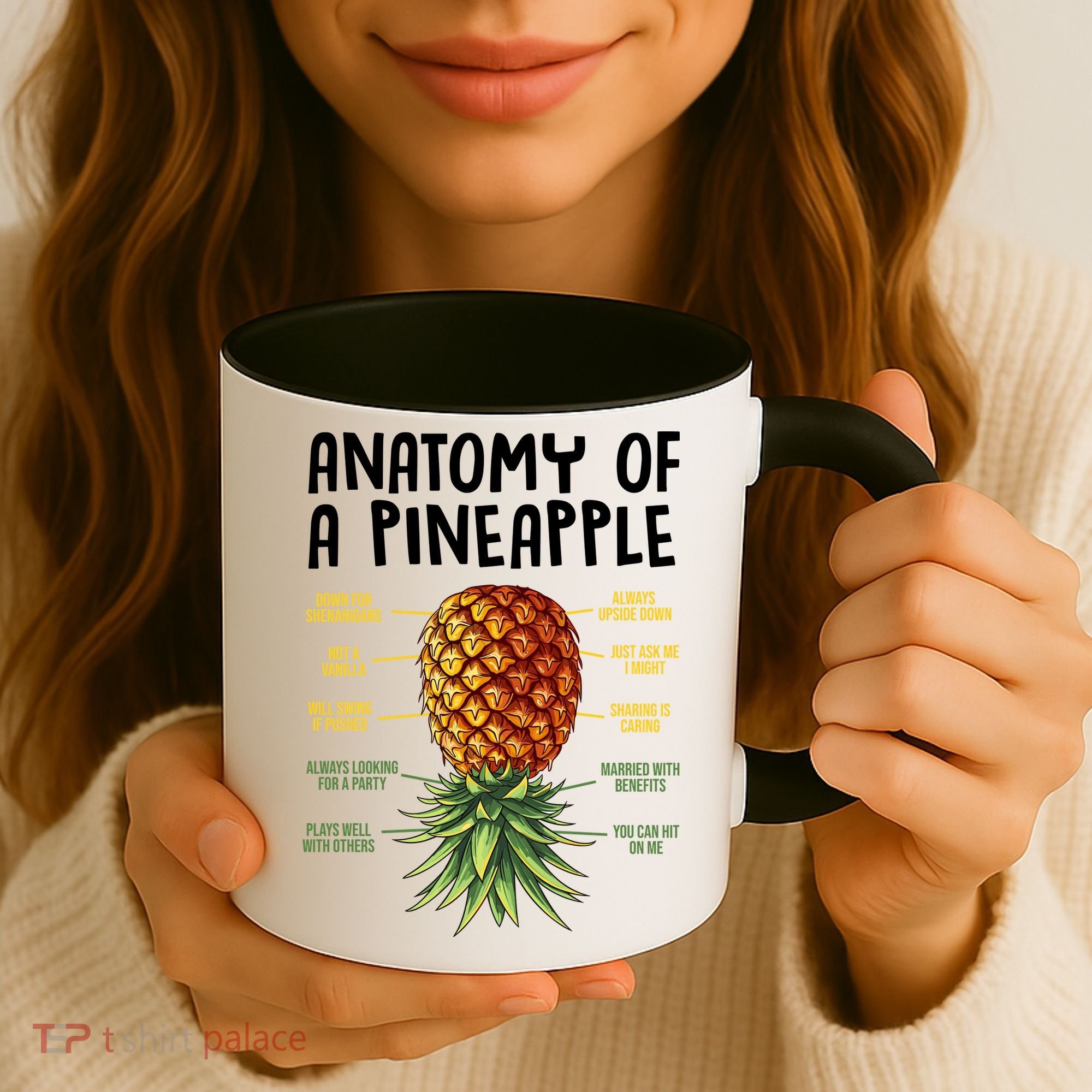 Anatomy Of A Pineapple Swinger Coffee Mug
