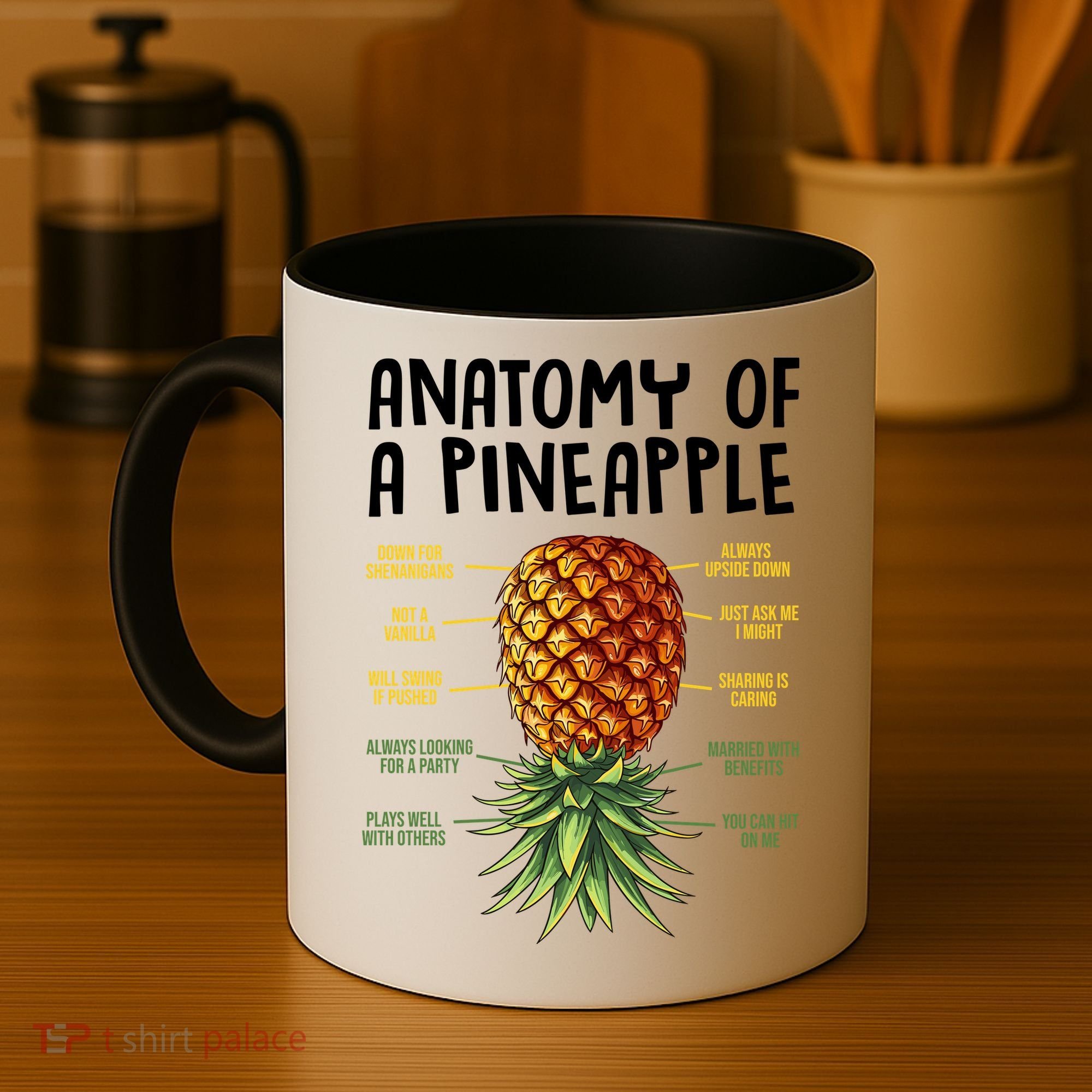 Anatomy Of A Pineapple Swinger Coffee Mug