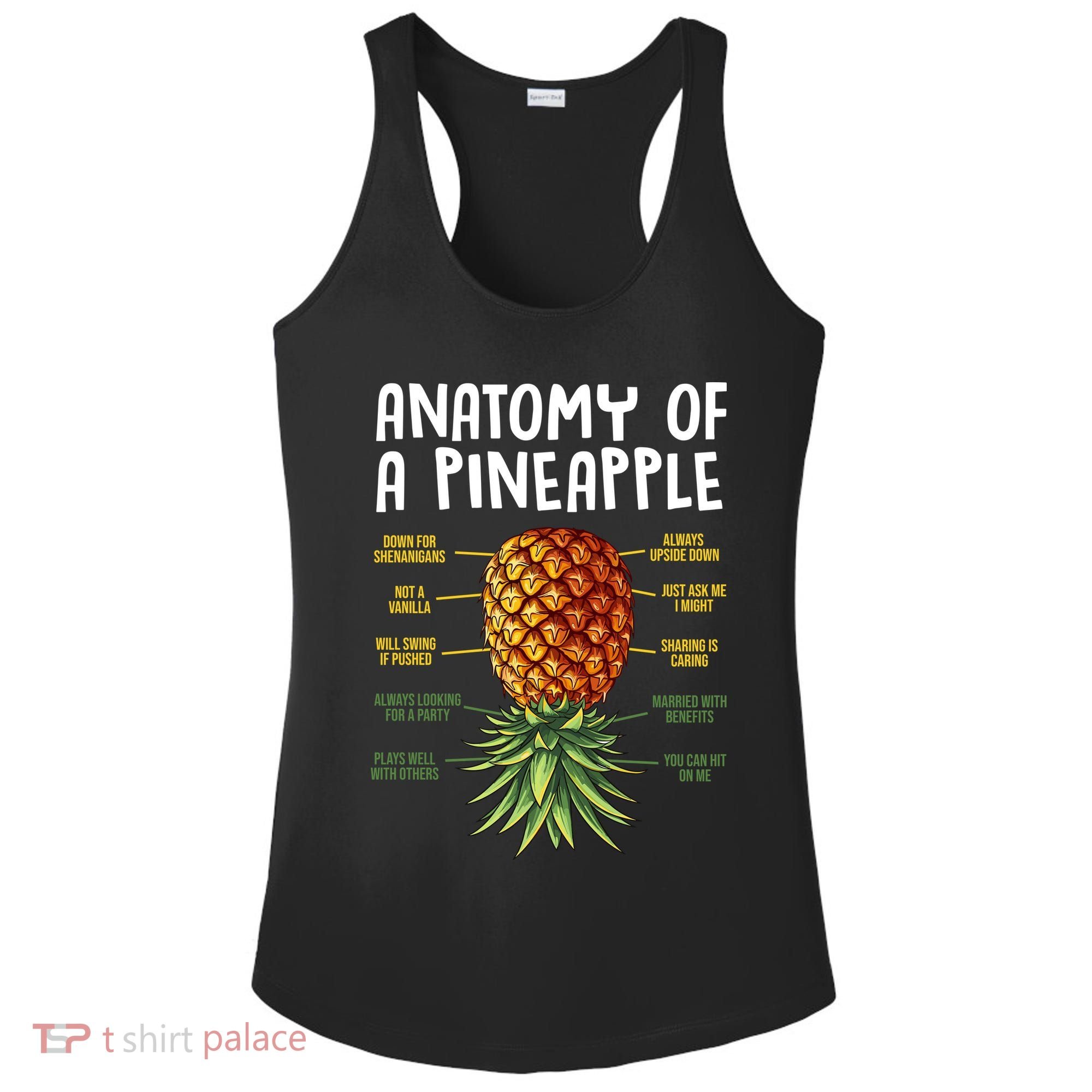 Anatomy Of A Pineapple Swinger Ladies PosiCharge Competitor Racerback Tank