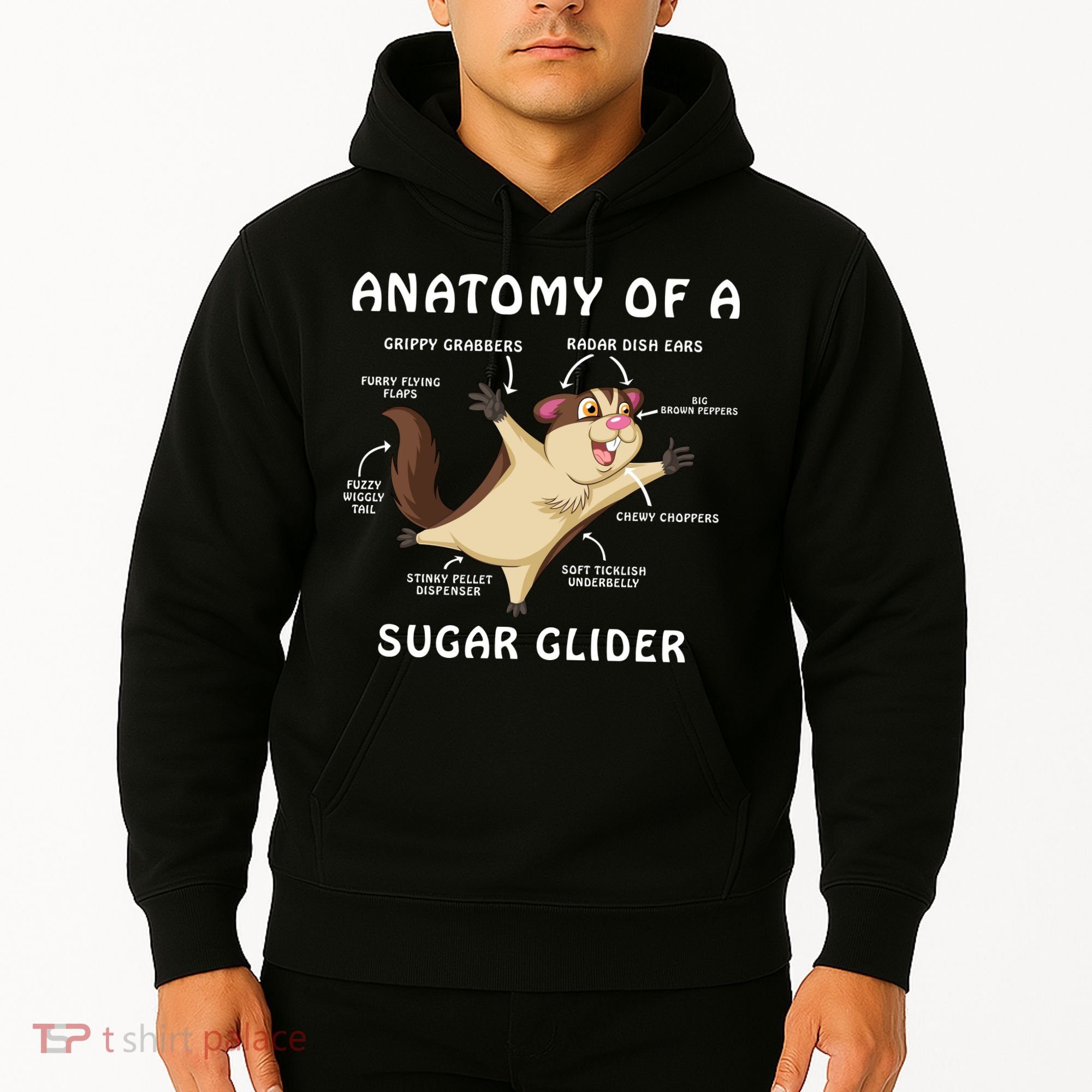 Anatomy Of A Sugar Glider Hoodie