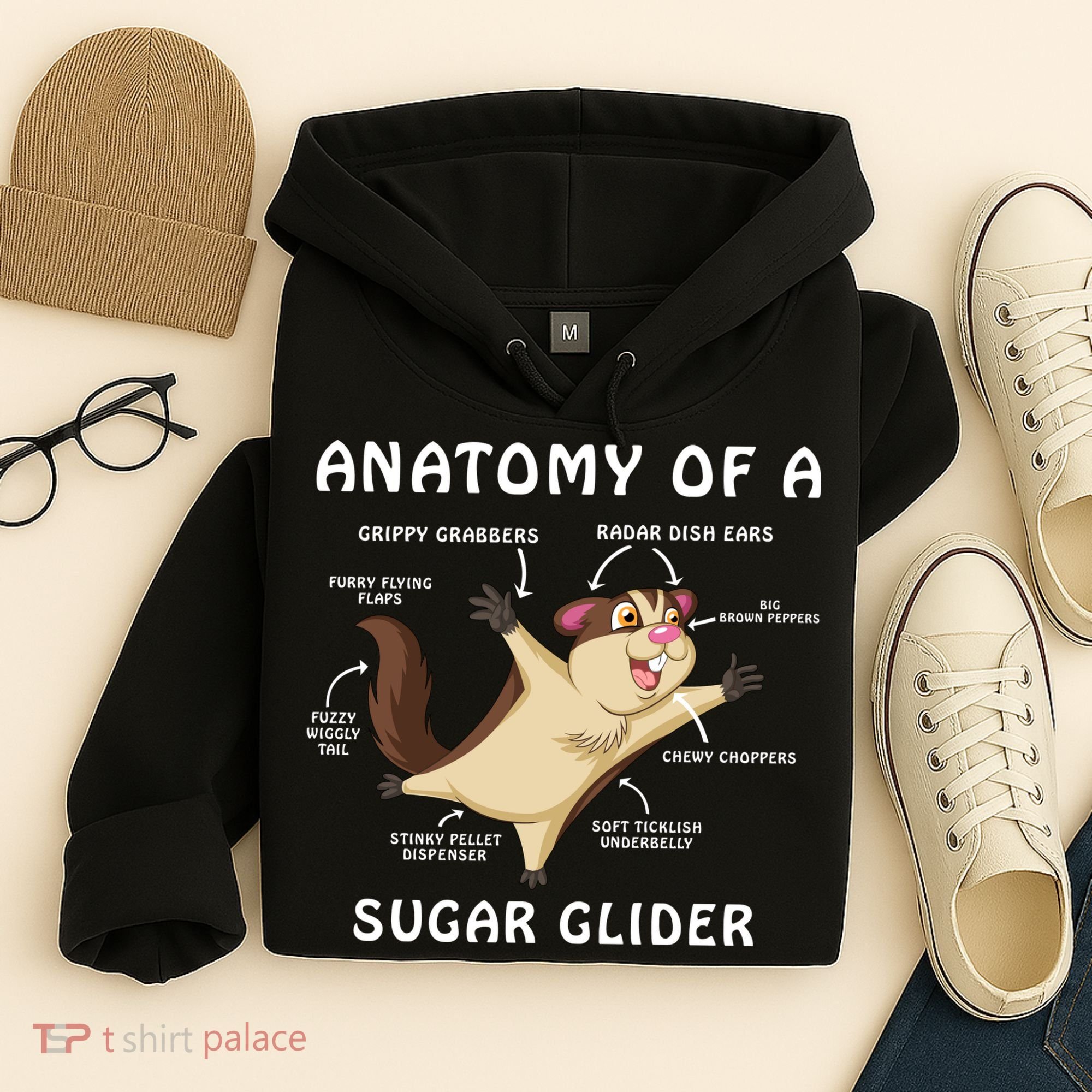 Anatomy Of A Sugar Glider Hoodie