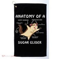 Anatomy Of A Sugar Glider Golf Towel thumb 0