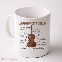 Anatomy Of A Cello Cellist Cello Lover Cello Player Coffee Mug thumb 0