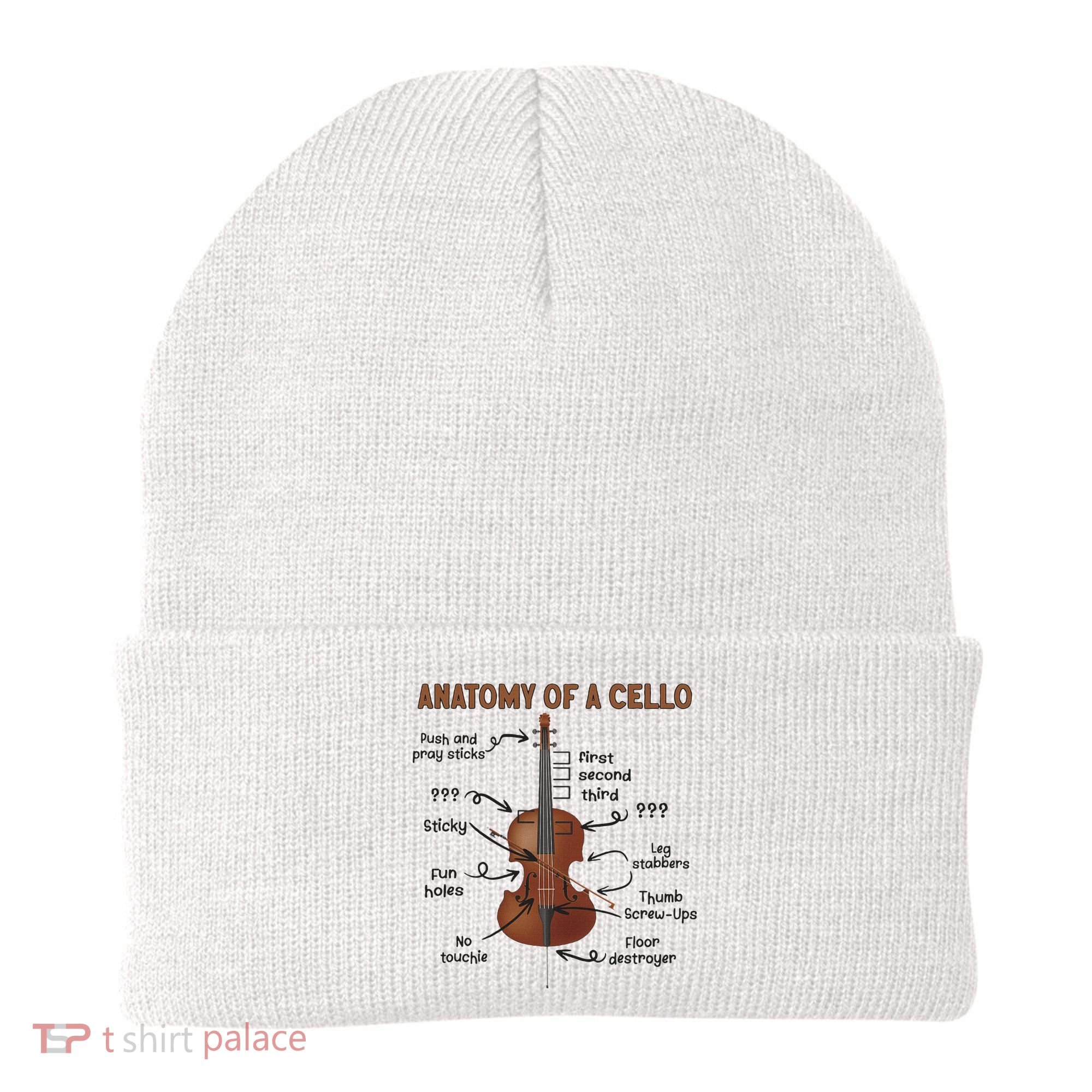Anatomy Of A Cello Cellist Cello Lover Cello Player Beanie