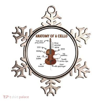 Anatomy Of A Cello Cellist Cello Lover Cello Player Ornament