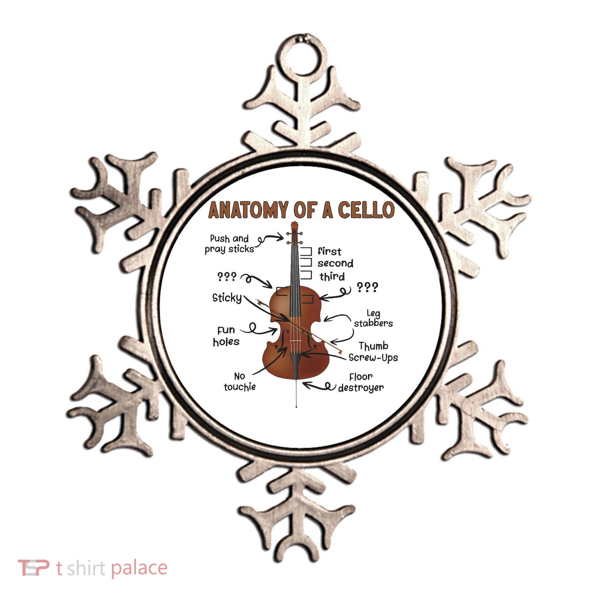 Anatomy Of A Cello Cellist Cello Lover Cello Player Ornament