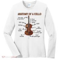 Anatomy Of A Cello Cellist Cello Lover Cello Player Women's Long Sleeve Shirt thumb 0