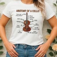 Anatomy Of A Cello Cellist Cello Lover Cello Player Women's T-Shirt thumb 2