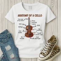 Anatomy Of A Cello Cellist Cello Lover Cello Player Women's T-Shirt thumb 3