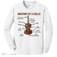 Anatomy Of A Cello Cellist Cello Lover Cello Player Kids Long Sleeve Shirt thumb 0