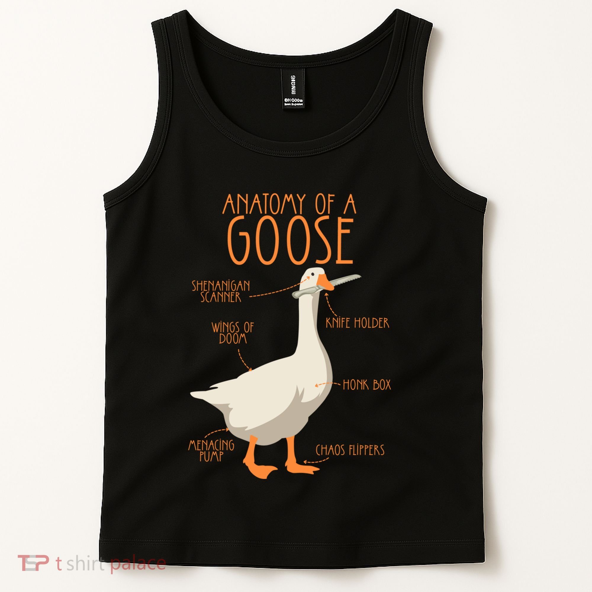 Anatomy Of A Goose Water Bird Duckling Tank Top
