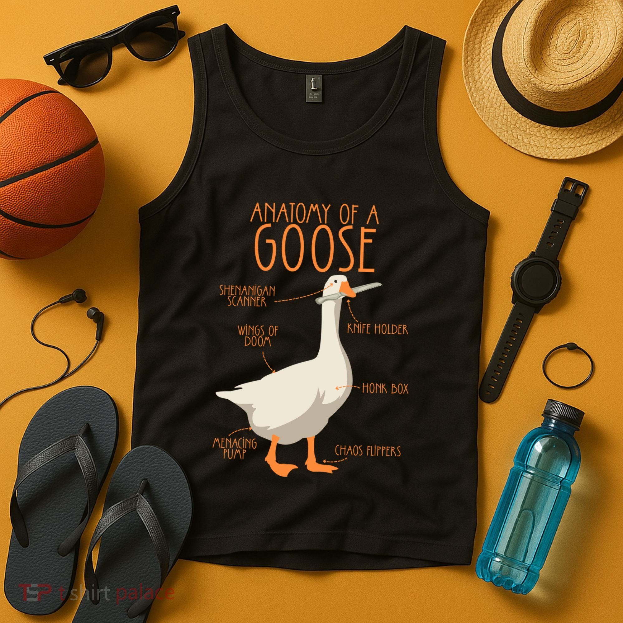 Anatomy Of A Goose Water Bird Duckling Tank Top