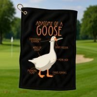Anatomy Of A Goose Water Bird Duckling Golf Towel thumb 1