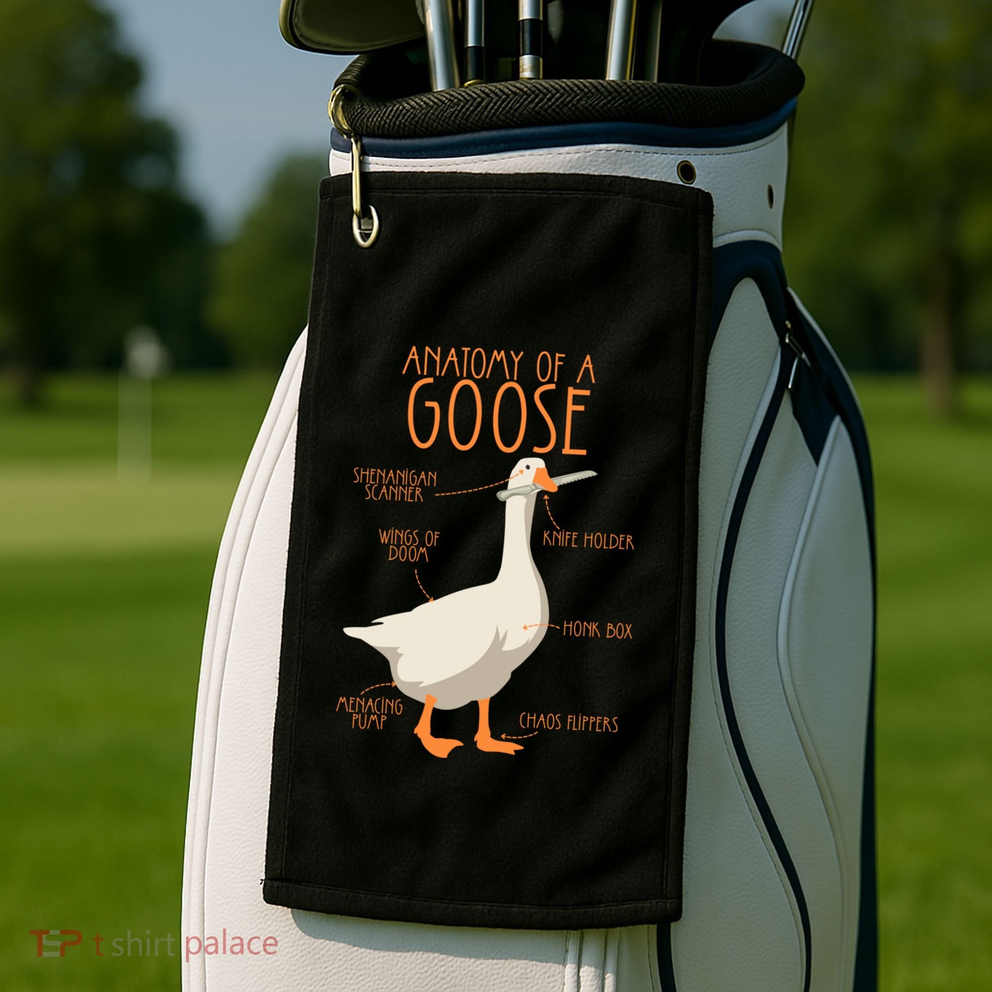 Anatomy Of A Goose Water Bird Duckling Golf Towel