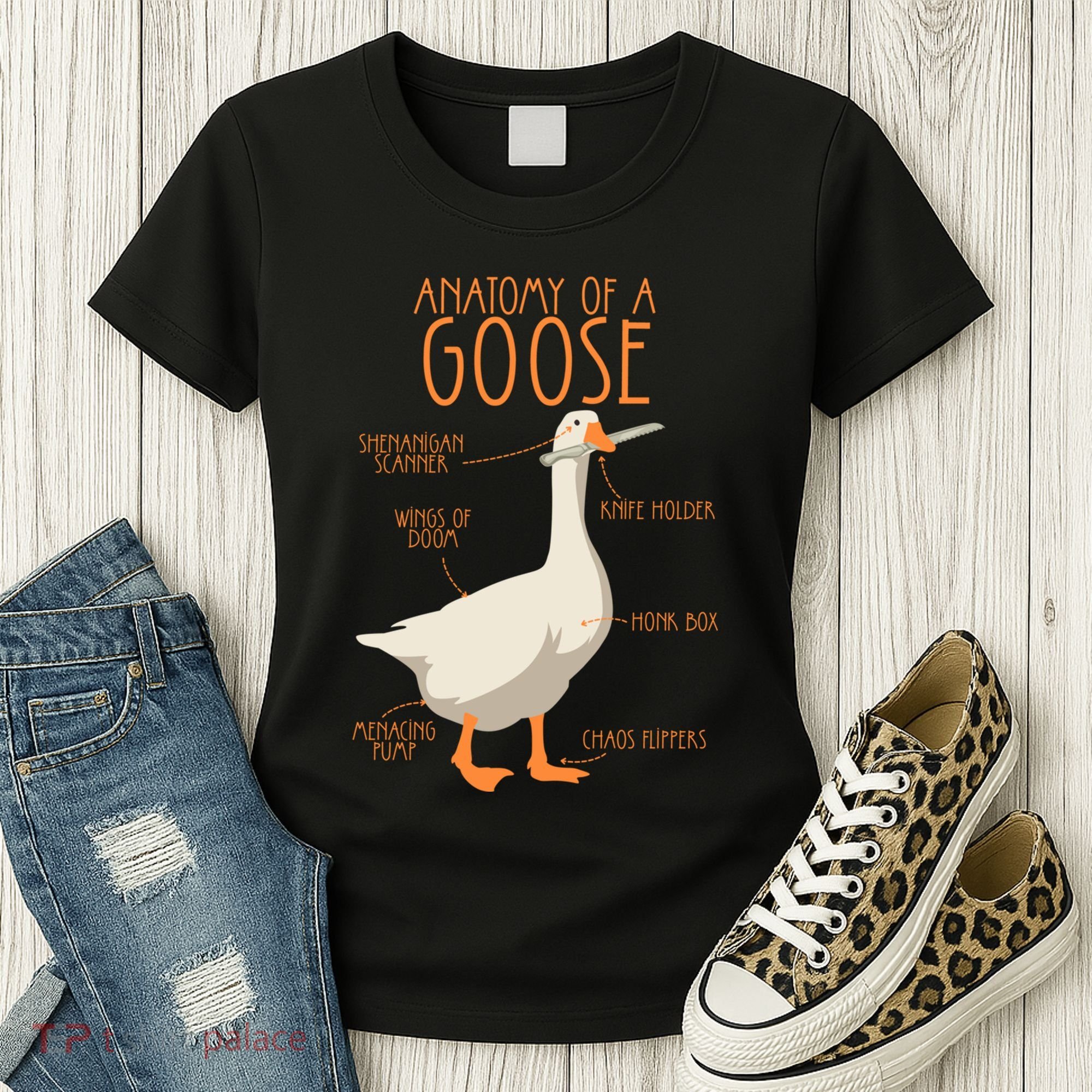 Anatomy Of A Goose Water Bird Duckling Women's T-Shirt
