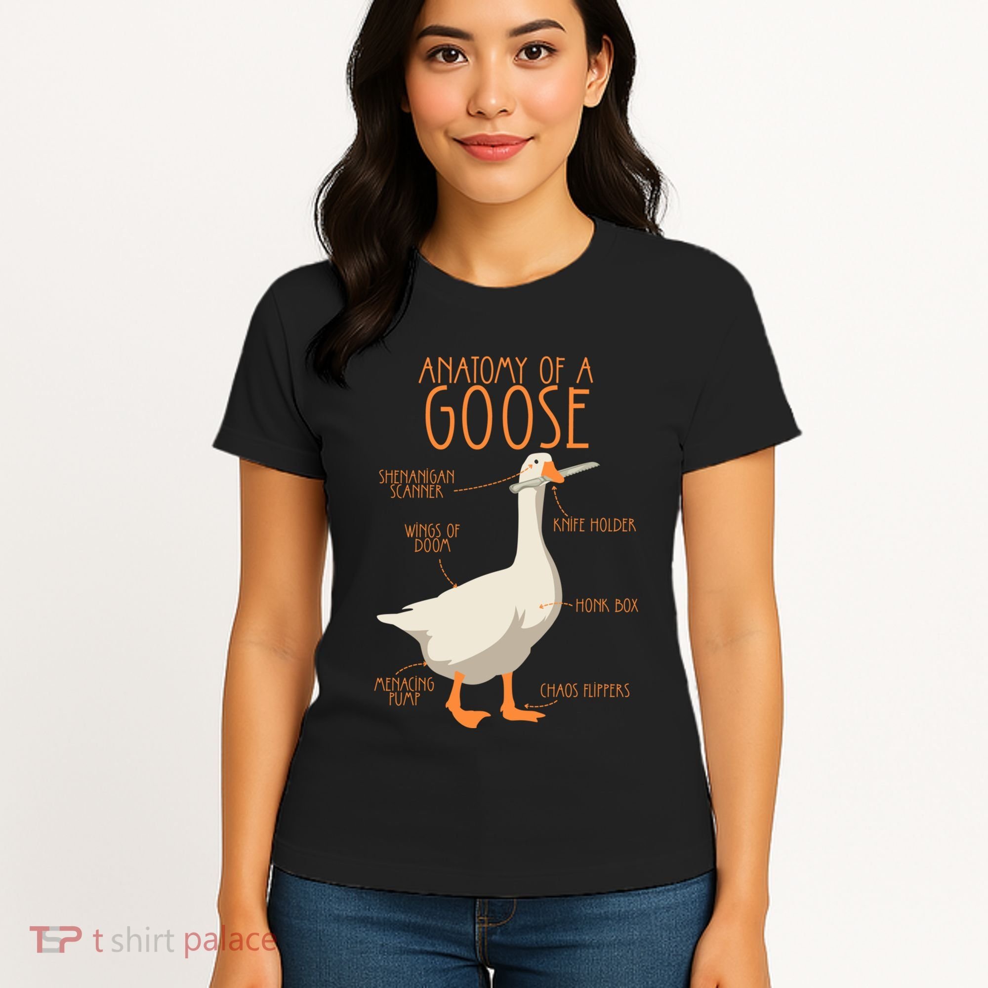 Anatomy Of A Goose Water Bird Duckling Women's T-Shirt