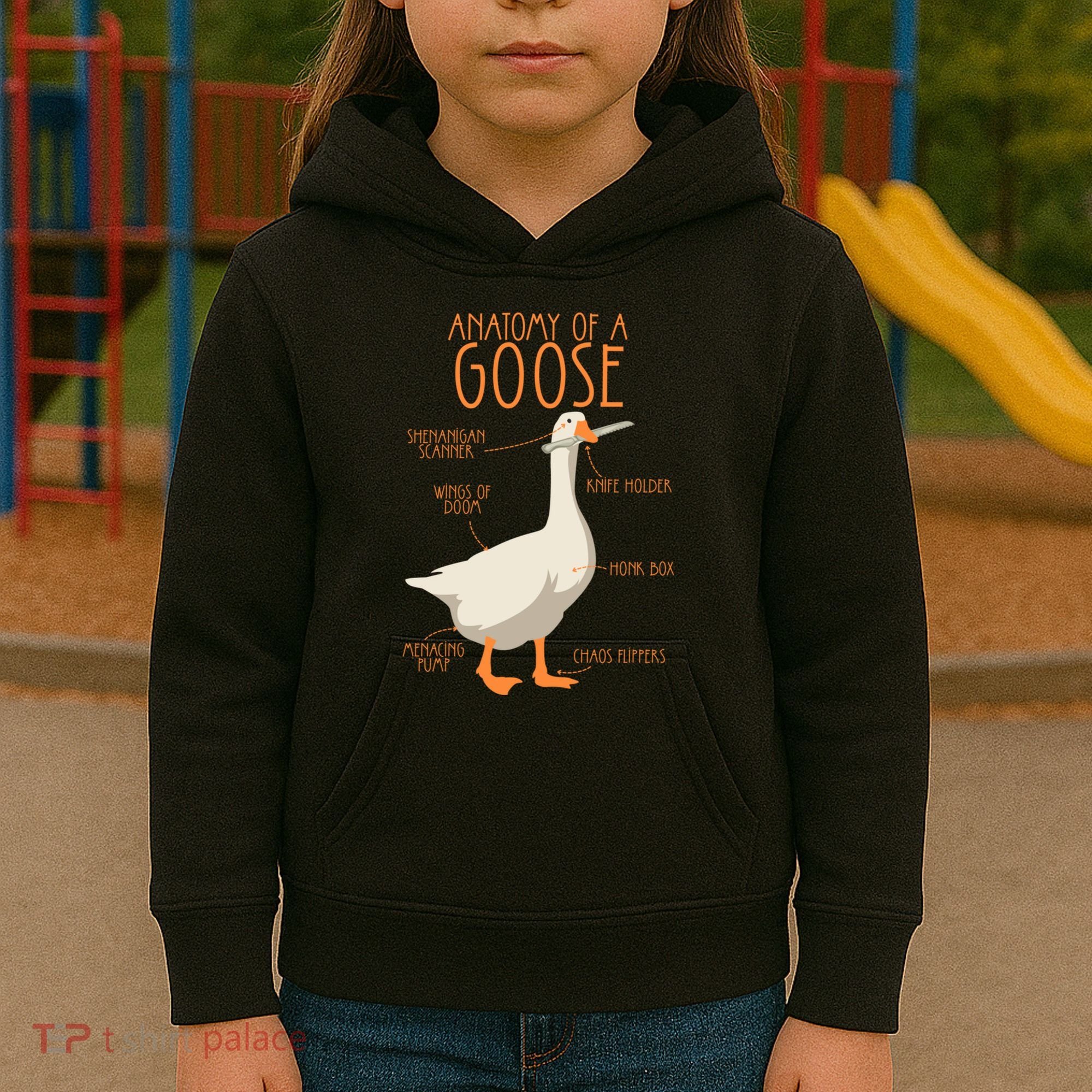 Anatomy Of A Goose Water Bird Duckling Kids Hoodie