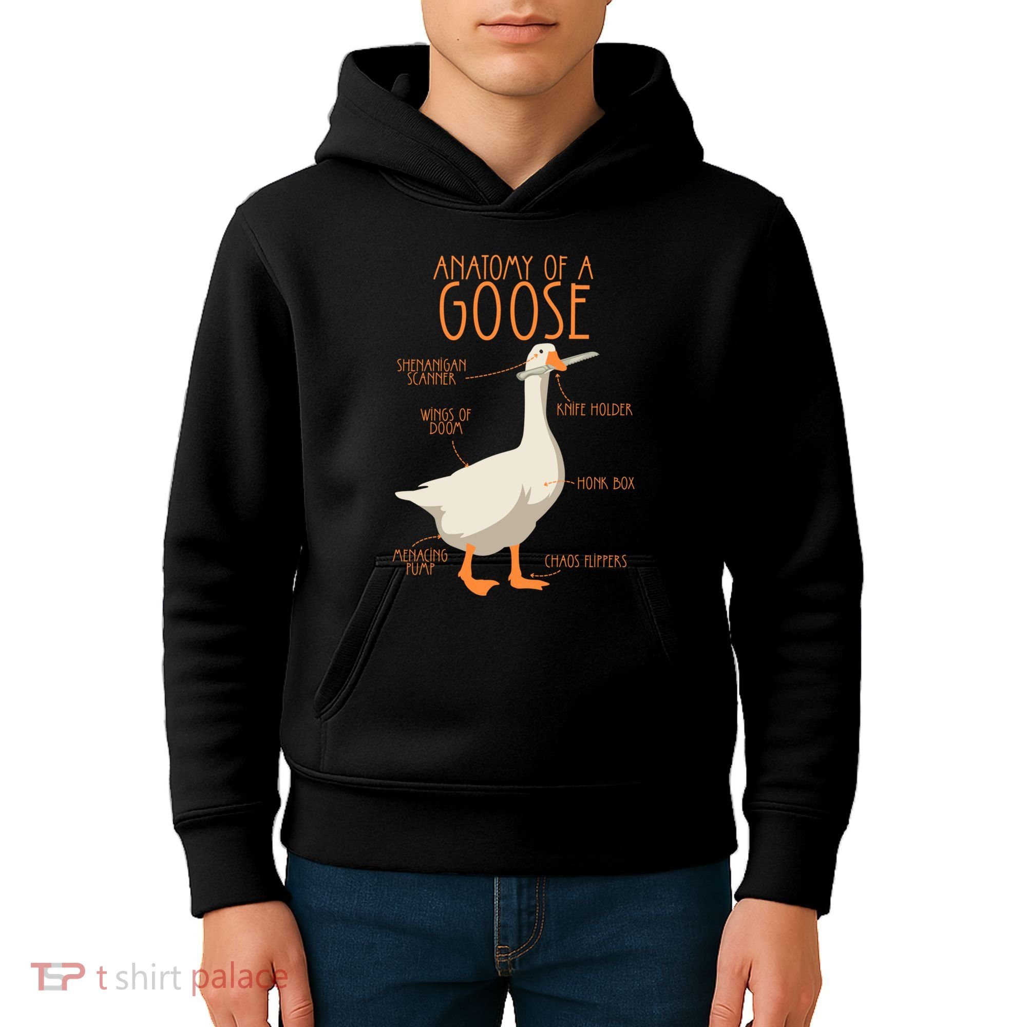 Anatomy Of A Goose Water Bird Duckling Kids Hoodie