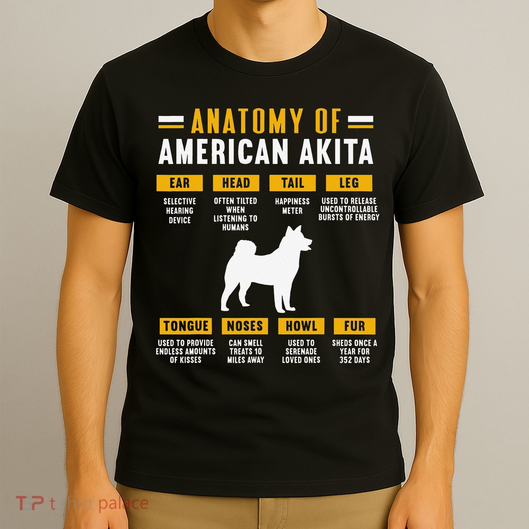Anatomy Of An American Akita T-Shirt