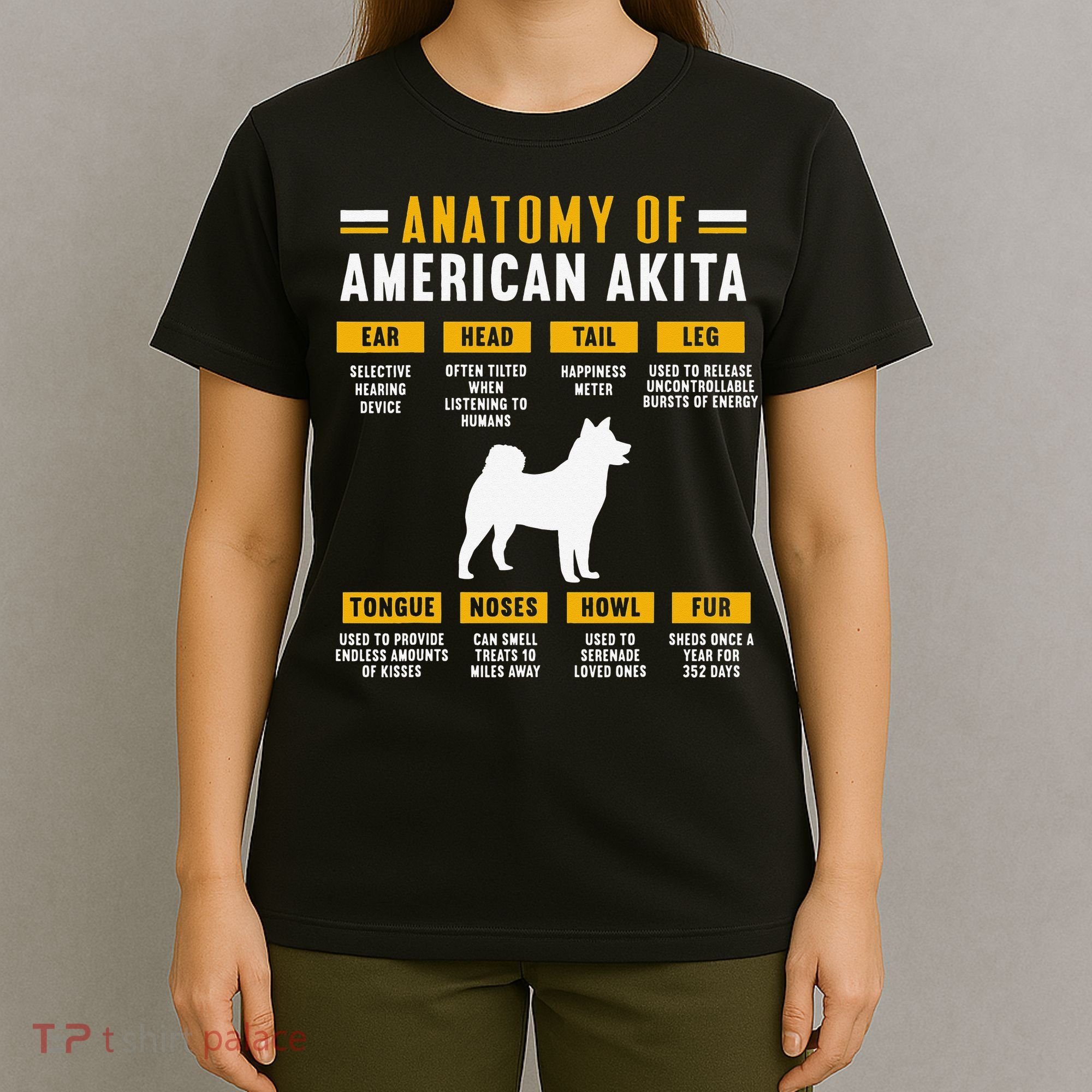 Anatomy Of An American Akita T-Shirt