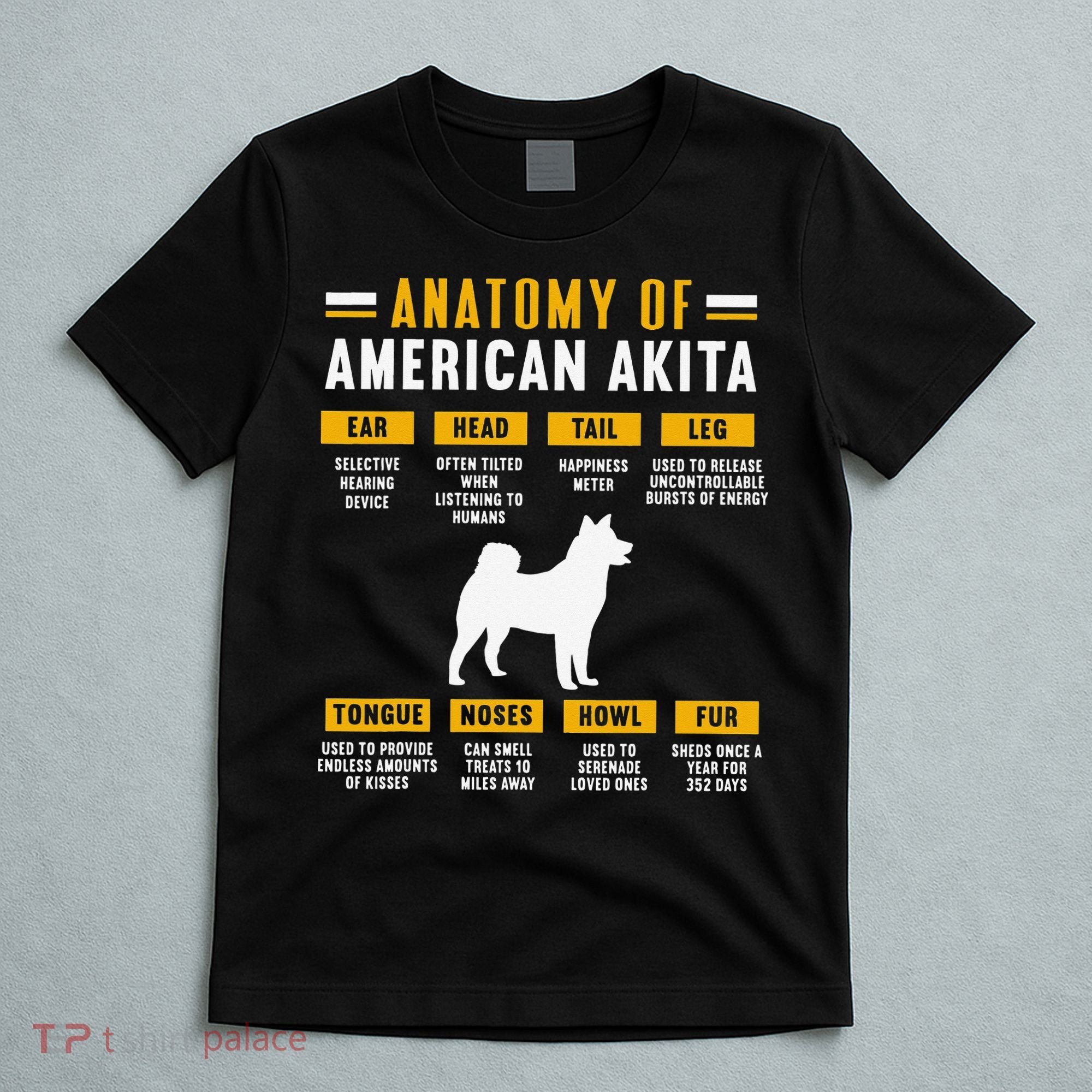 Anatomy Of An American Akita T-Shirt