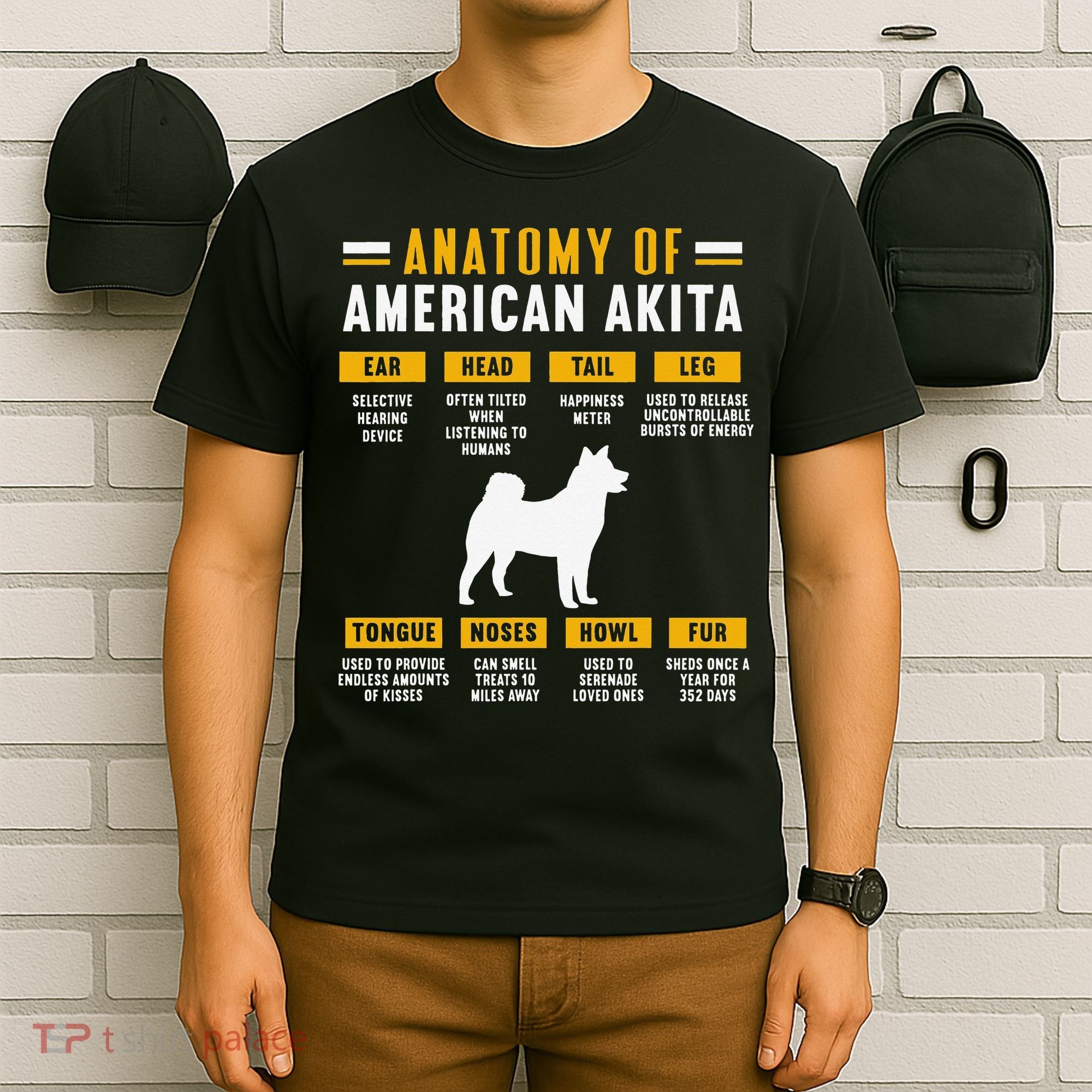 Anatomy Of An American Akita T-Shirt