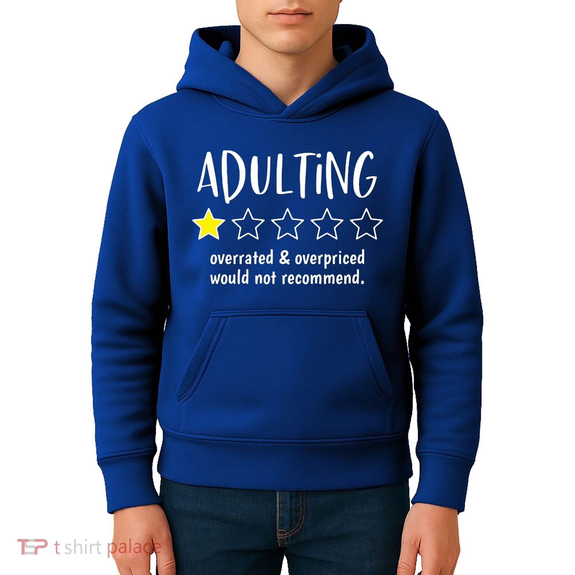 Adulting Overrated And Overpriced Would Not Recommend Funny Kids Hoodie