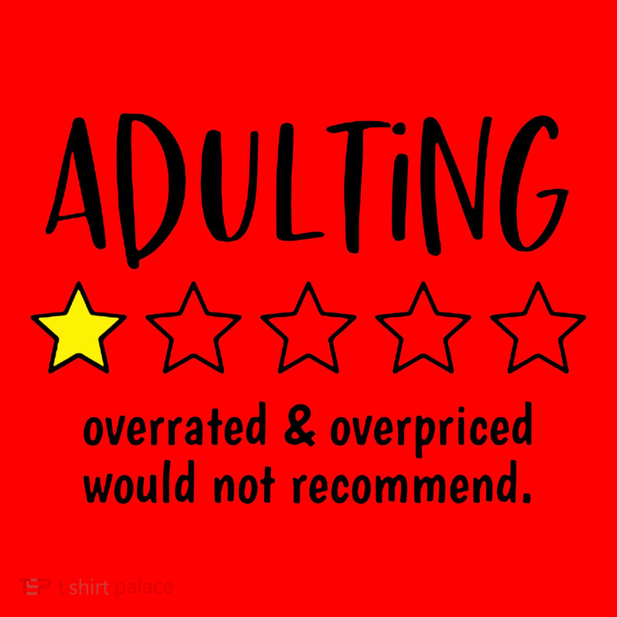 Adulting Overrated And Overpriced Would Not Recommend Funny Santa Hat