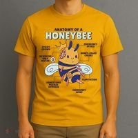 Anatomy Of A Honeybee Bumblebee T-Shirt thumb 3
