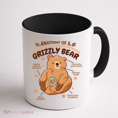 Anatomy Of A Grizzly Bear Coffee Mug back
